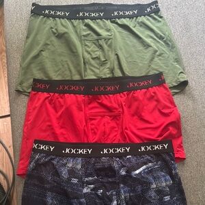Jockey Boxer Briefs Trio - Olive, Crimson, Charcoal